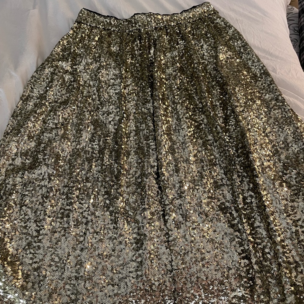Gold Sequin long skirt